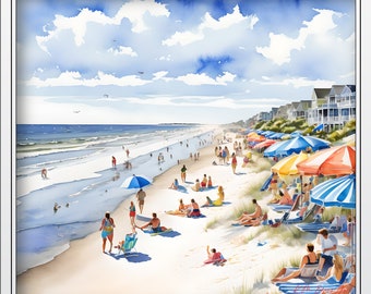 Charleston Fun at the Beach Digital Wall Art