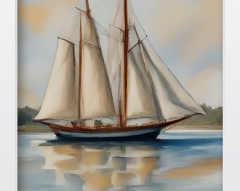 Charleston Harbour Schoner Digitale Wandkunst