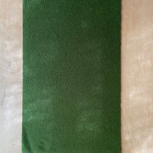 May include: A piece of dark green felt fabric.