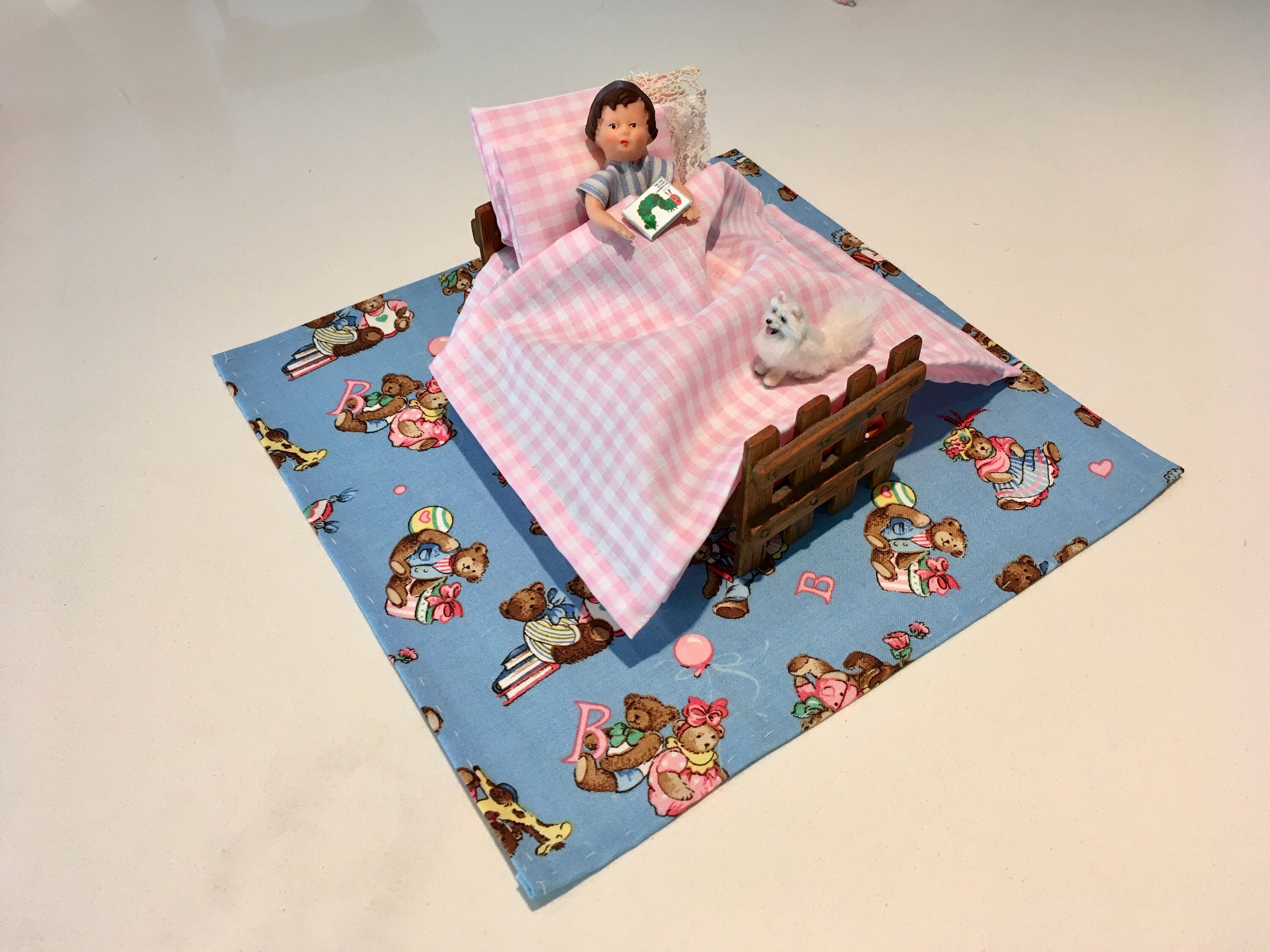 Pink Gingham Pillow Case With Lace 2.5 X 2.5 Inch With Silk Etsy