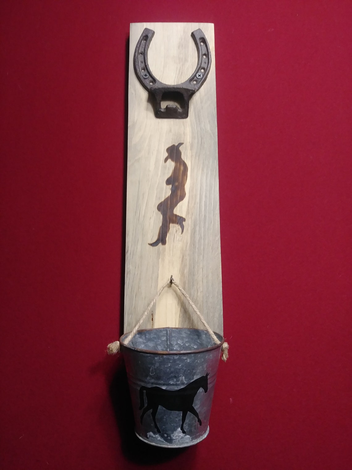 Bottle Opener Cowboy Horseshoe Western Horse Rodeo Etsy