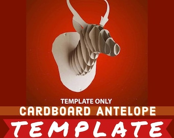 Cardboard Antelope Head (Template)