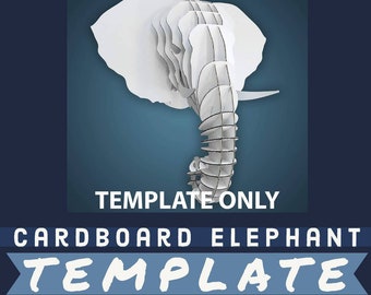 Cardboard Elephant Head (Template)