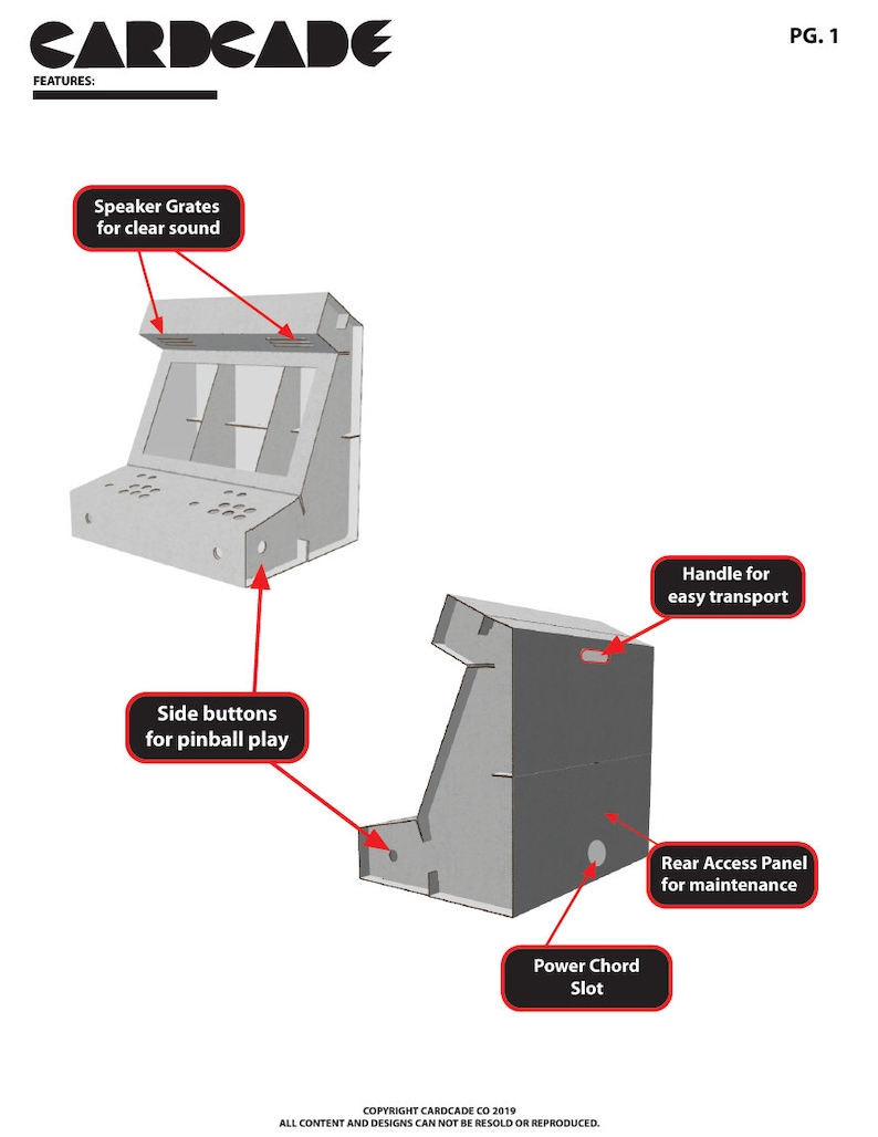 Tabletop Bartop Arcade Template Etsy