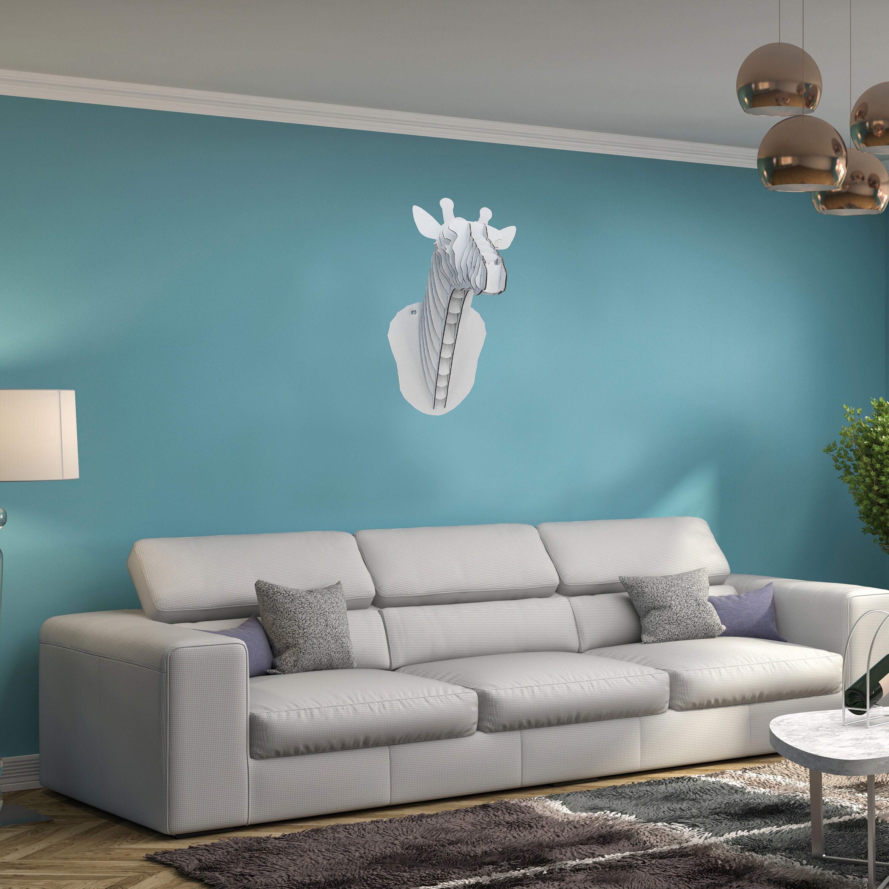 Cardboard Giraffe Head DIY Template Etsy