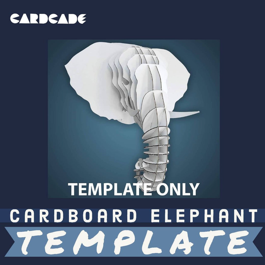 Cardboard Elephant Head (template) - Etsy