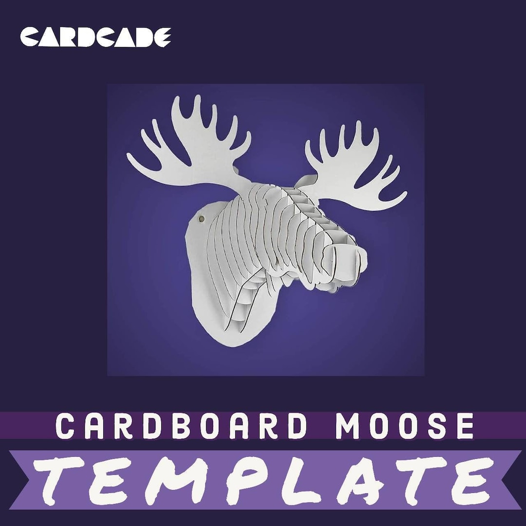 Cardboard Moose Head DIY Template - Etsy