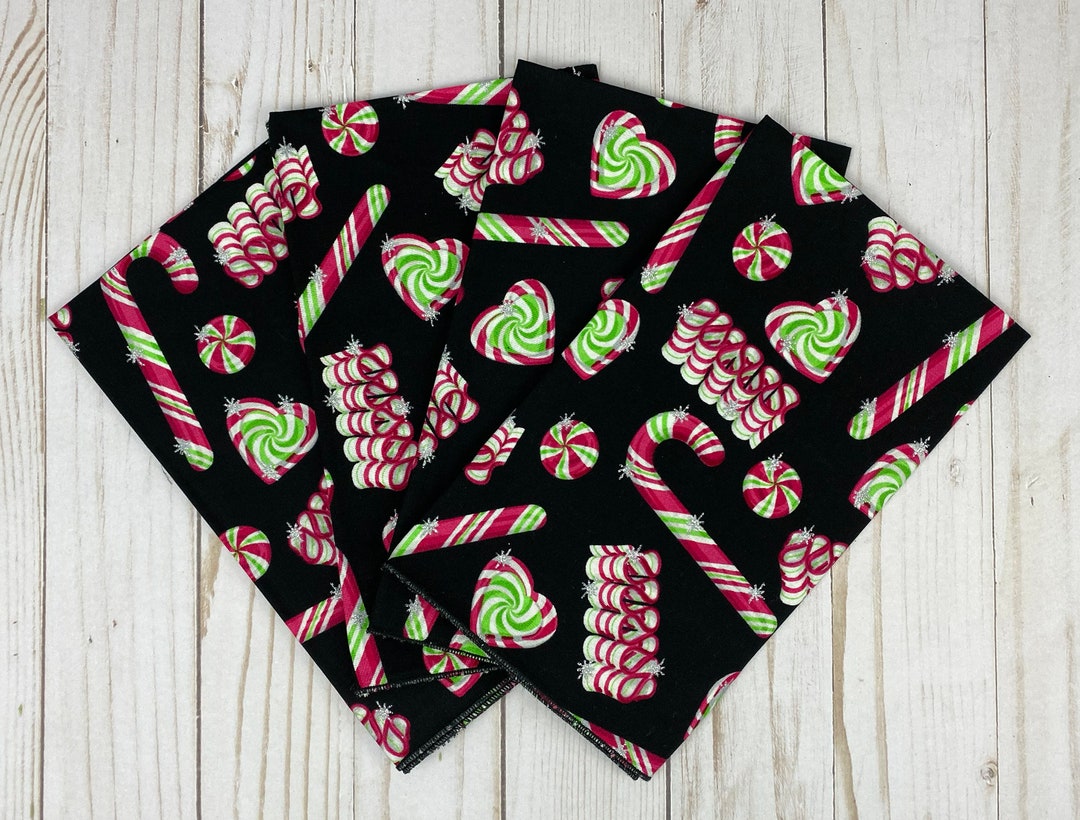 Cloth Napkins, Peppermint Candy Christmas, Set of 4 or 6 Etsy