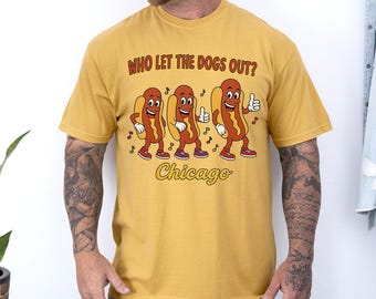 Hot Dog Chicago comfort colors T-Shirt, Funny Unisex Tee