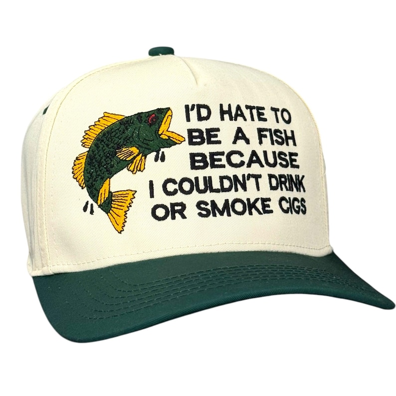I’d Hate To Be A Fish Hat Custom Embroidered, Fishing Hat, Funny Fishing Hat, Gift for Fisherman, Gag Hat image 3
