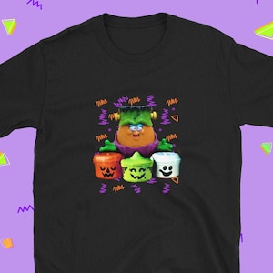 McNugget Buddies Retro jaren &#39;90 Halloween Emmers Unisex T-Shirt met korte mouwen