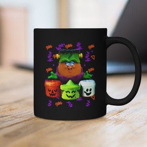Halloween Monster McNugget Buddies With Retro 90s Boo Buckets Candy Pails 11oz Mug
