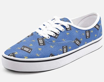 Retro VHS Movie Lover 90s Blockbuster Video Inspired Unisex Canvas Vans Style Sneakers