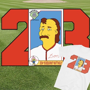 Camiseta unissex de manga curta Simpsons Don Mattingly Sideburns You&#39;re Off The Team