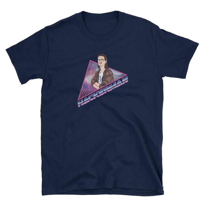 Kung Fury, Hackerman, Retro, 80s style, Gildan 64000 Unisex Softstyle T-Shirt with Tear Away Label image 4