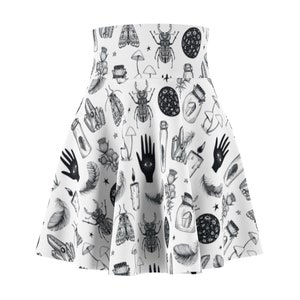 Mystical Symbols, Alchemy, and Witchcraft Coven Crew Women&#39;s Skater Skirt