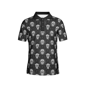 Demon Skull Mandala Witchy Goth Polo Shirts
