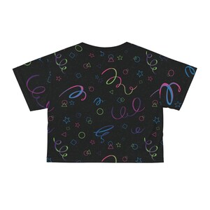 Retro Realistic 90s Arcade Rug Pattern Crop Tee - Etsy