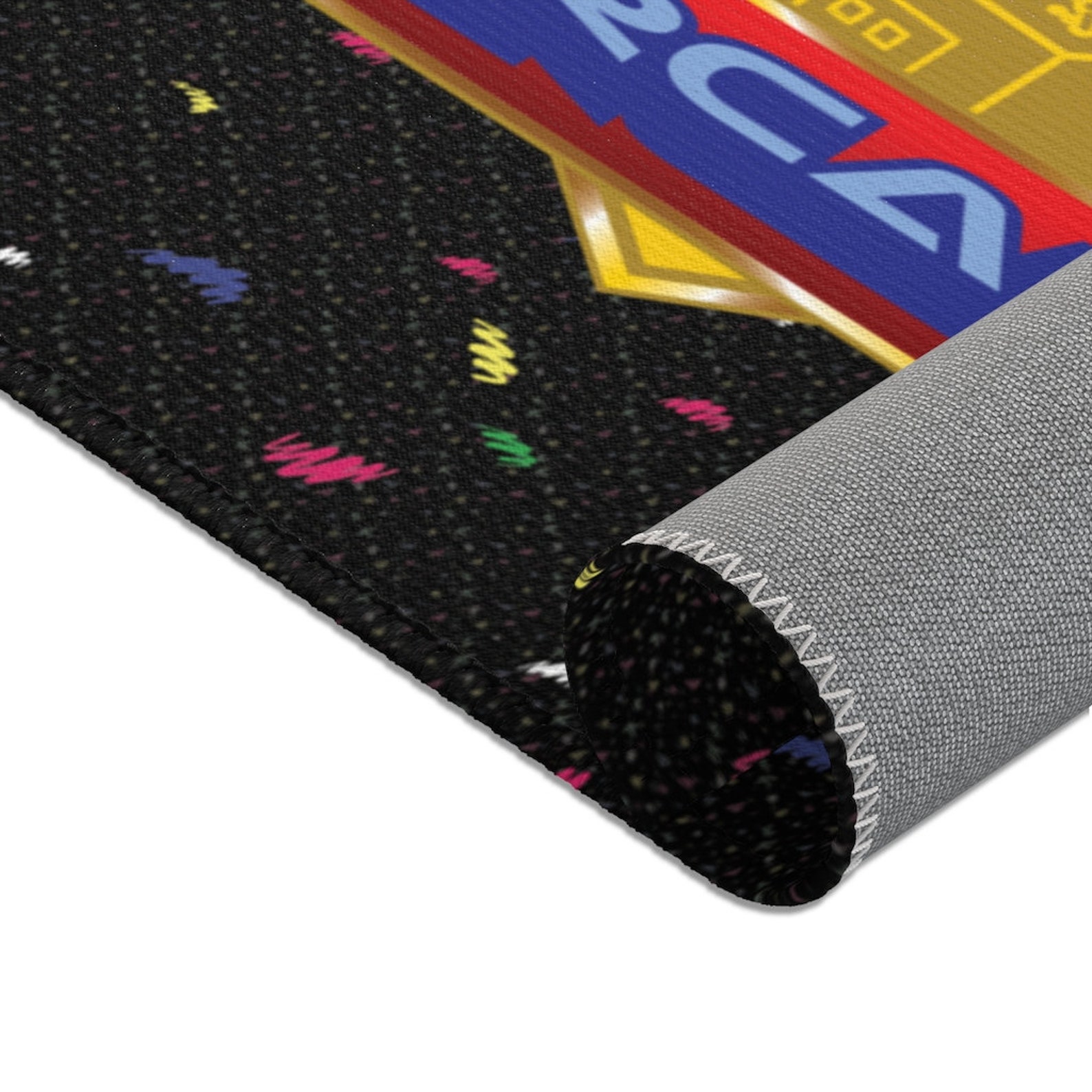 Retro Realistic 90s Arcade And Theater Style Area Rug With Etsy