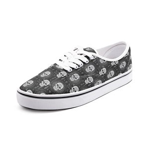 Demon Skull Mandala Witchy Goth Unisex Canvas Shoes Fashion Low Cut Loafer Sneakers