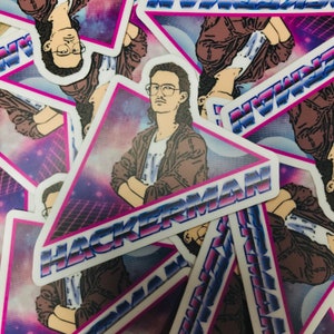 Kung Fury Hackerman Retro 80s Style Die Cut Vinyl Sticker