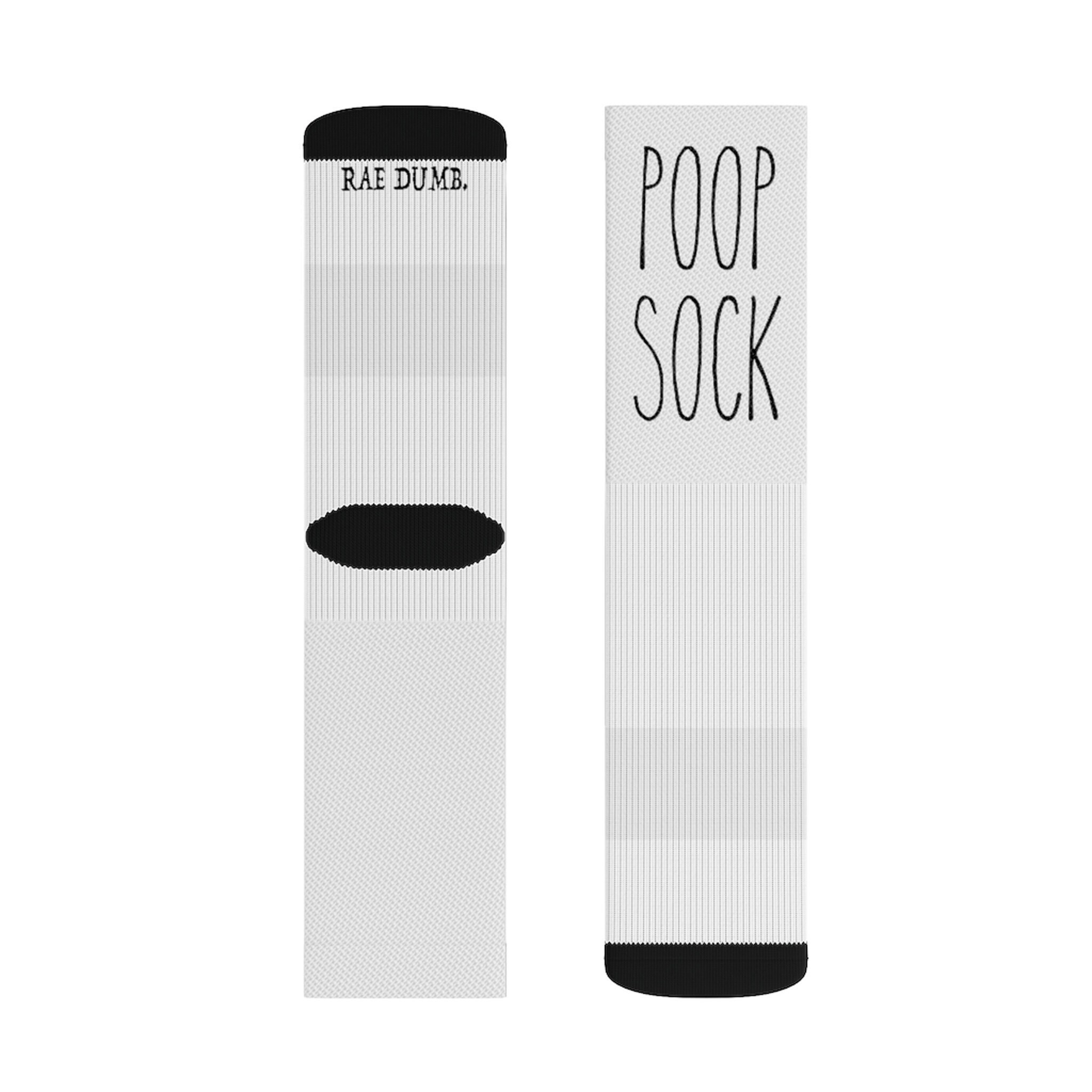 Rae Dumb Poop Sock Funny Meme Gag Gift Novelty Socks Etsy