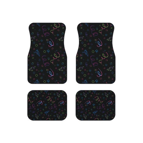 Turquoise car 2024 floor mats