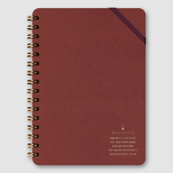 Kleid Kraft Ring Memo A6 Notebook Burgundy From Japan