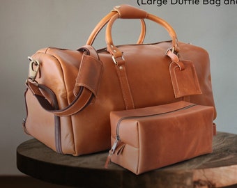 Leather Weekender Bag, Leather Duffle Bag, Large Travel Bag, Personalized Outdoor Bag, Holdall Bag, Groomsmen Gift Bag, Leather Gym Bag