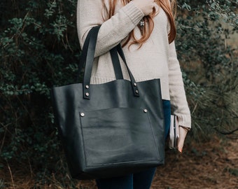 mens leather tote bag with zipper