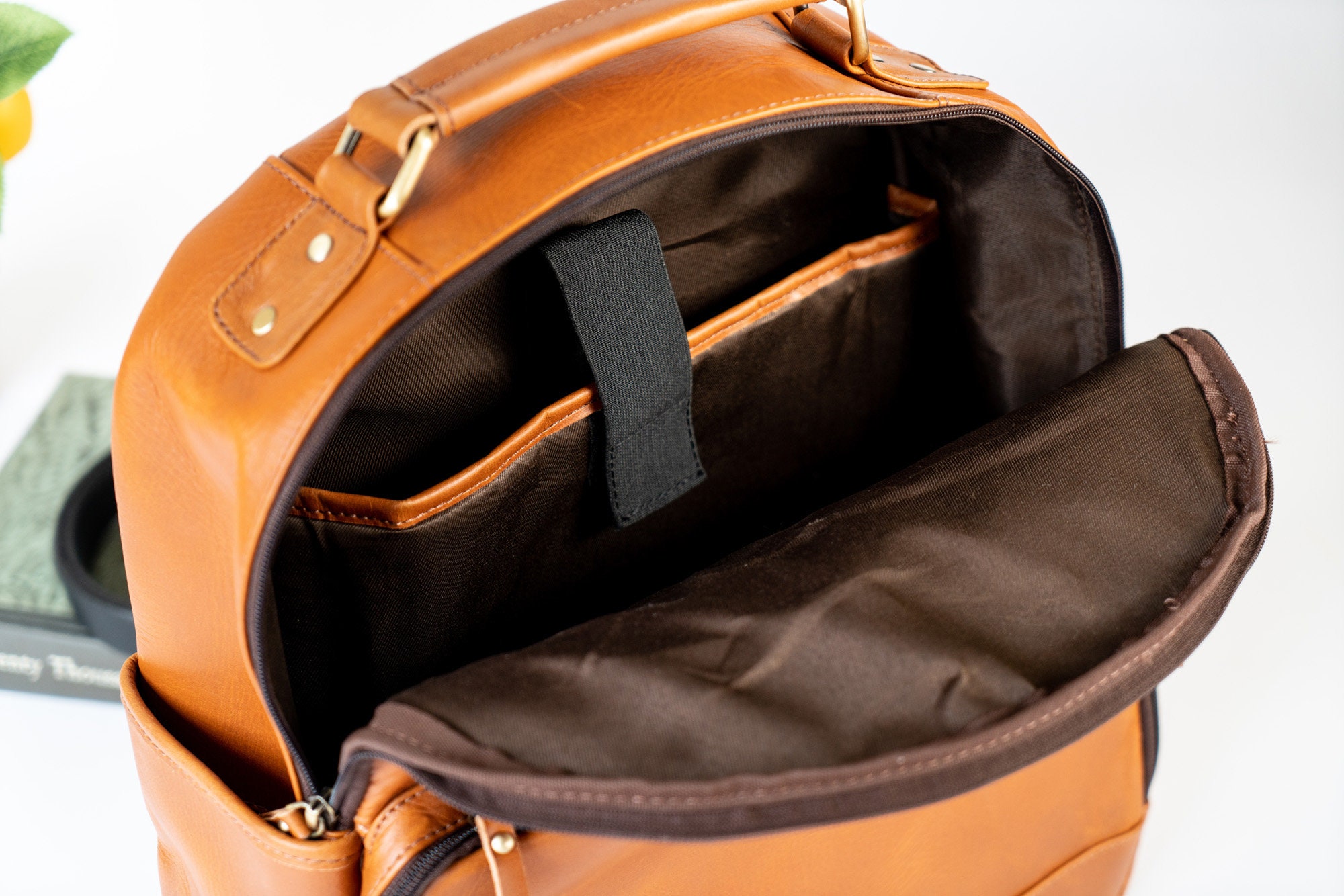 teacher leather backpack
