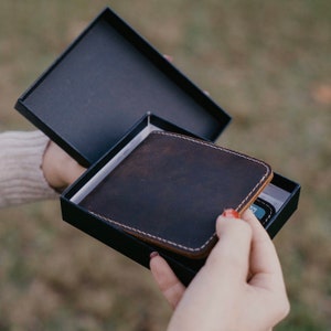 Billetera de cuero personalizada, regalo de San Valentín para él, billetera de cuero, regalo de novio, regalo del Día del Padre