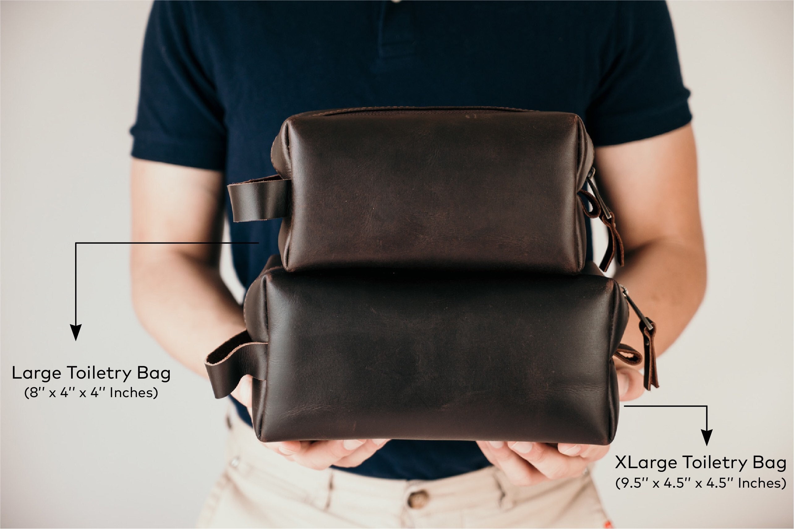 Personalized Gift Leather Toiletry Bag Engrave Large Travel Bag Leather Dopp Kit Bag Best Groomsmen Boyfriend Gift for Men for Dad Christmas
