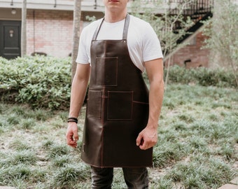 Personalized Leather Apron,Leather Apron Mens,Work Apron,Barista Apron,Gift for Chef,Apron for Work,Suede Leather Apron,Mens Barbecue Apron