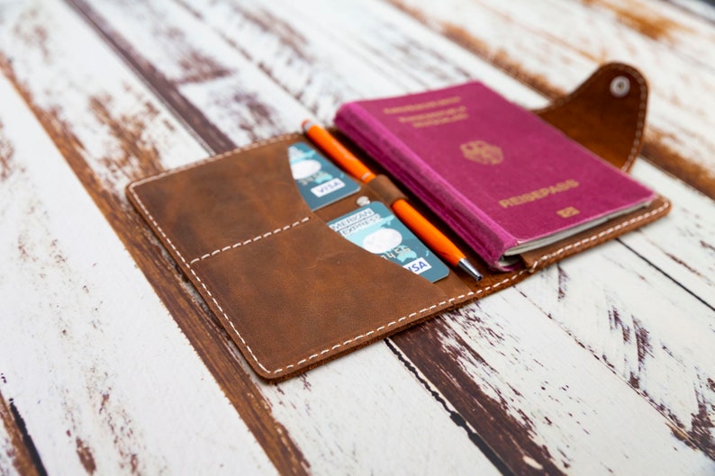 Personalize Leather Passport Holder Travel Wallet Passport | Etsy