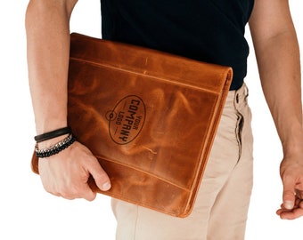Personalized Leather Portfolio, Letter Size Organizer Folders, Leather Padfolio Men, Leather Portfolio Zipper, A4 Holder, Document Bag