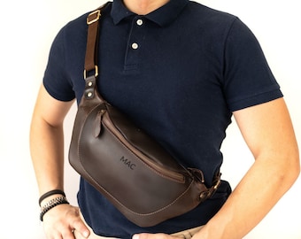 mens leather fanny pack