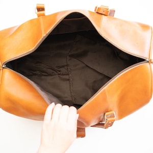 Leather Duffle Bag, Large Travel Bag, Mens Leather Weekend Bag, Personalized Outdoor Bag, Holdall Bag, Groomsmen Gift Bag image 9