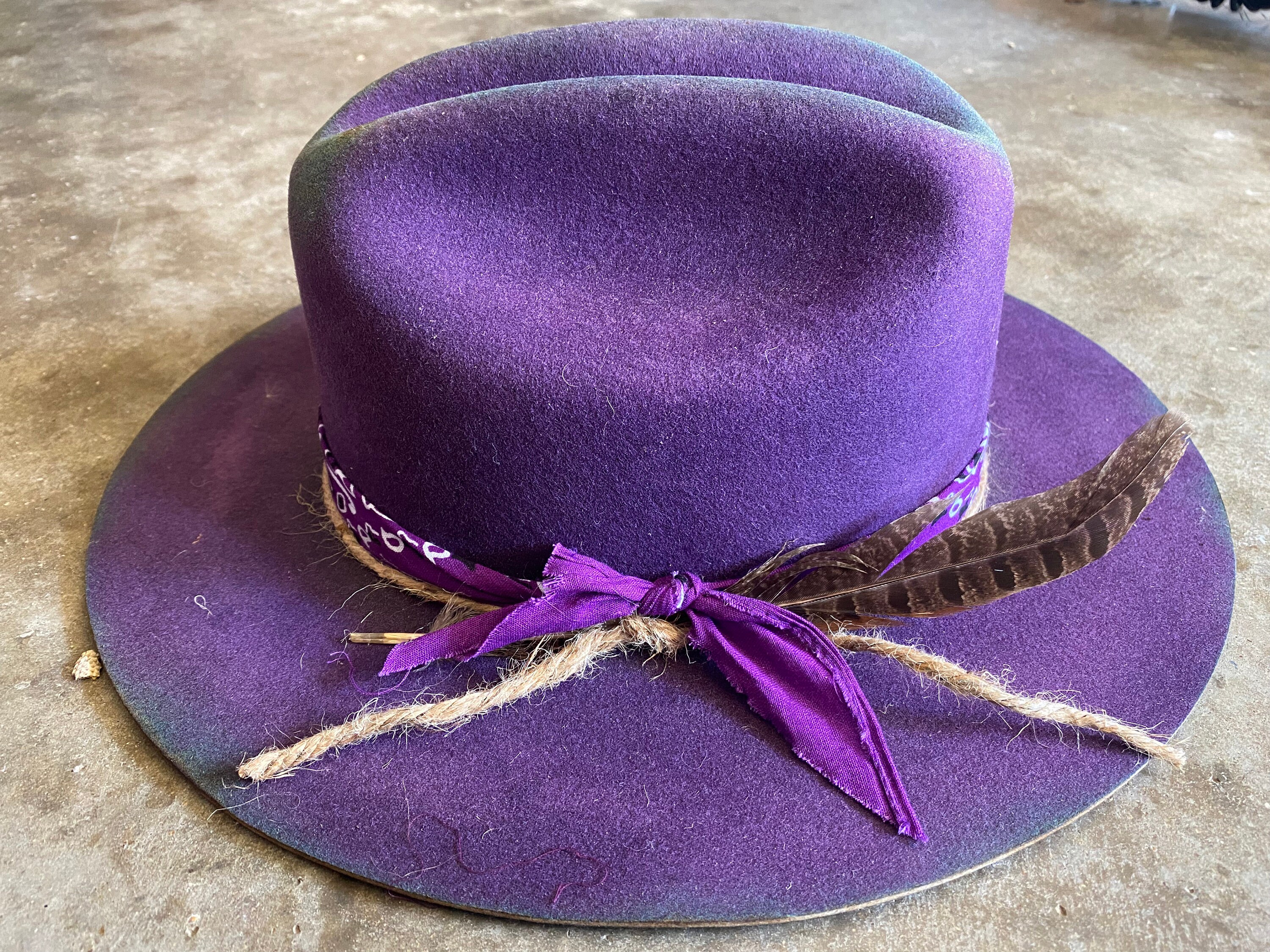Purple Western Fedora | Etsy Australia