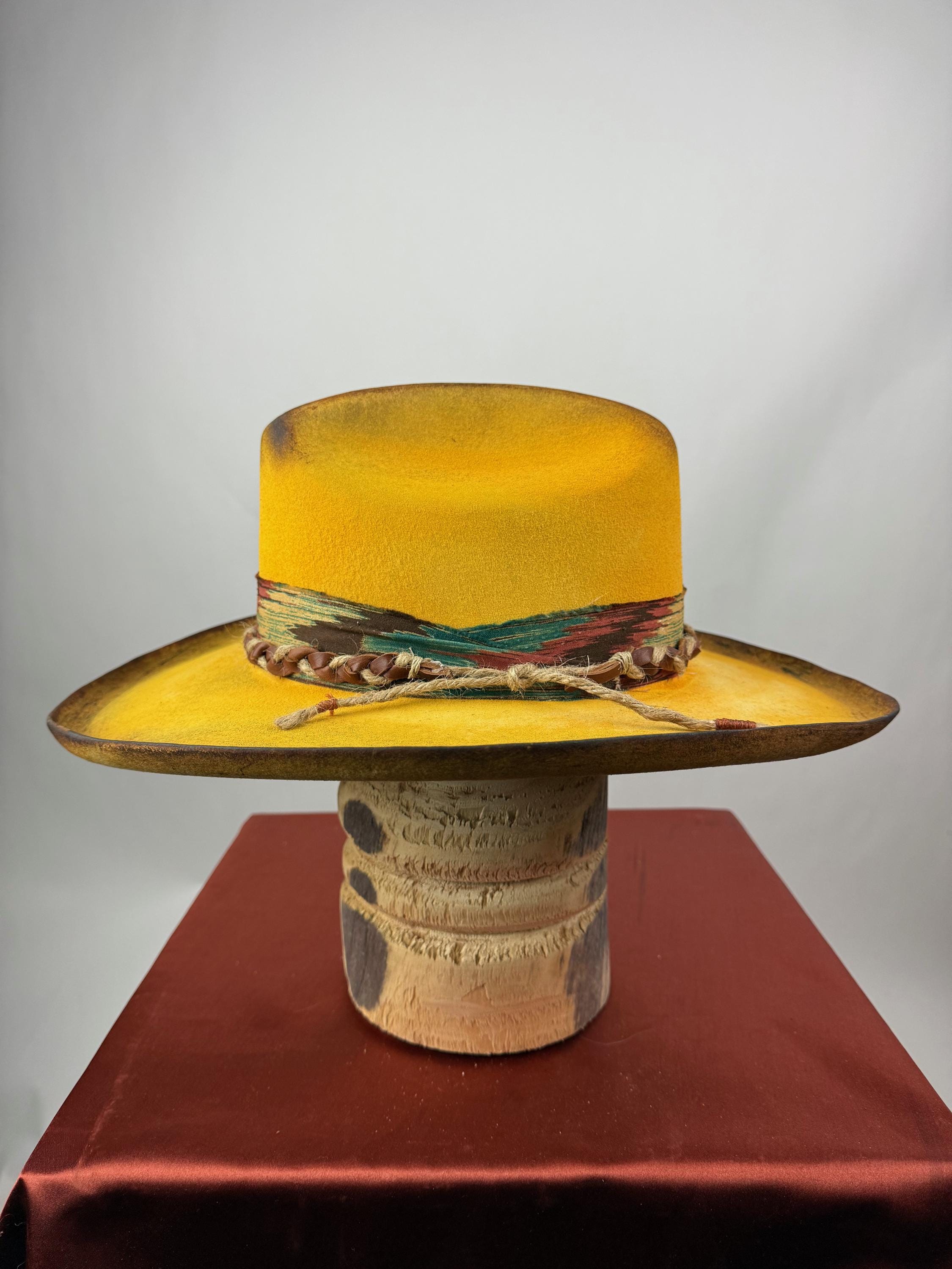 Yellow Vintage Fedora - Etsy