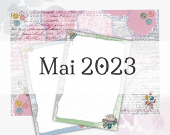 Digital junk journal set from my newsletter / set May 2023