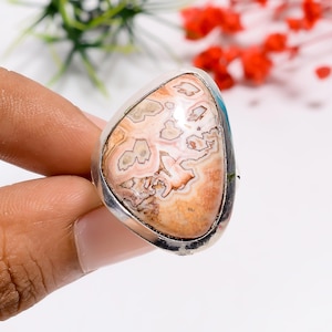 Natural Rosita Jasper Ring | 925 Sterling Silver Ring | Top Quality Gemstone Ring | Bohemian Ring | Statement Ring | Jasper Ring | Gift Idea