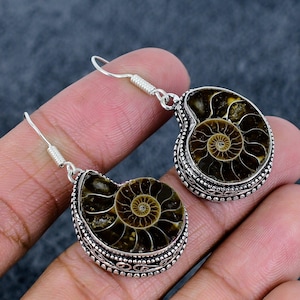 Boucles D'oreilles Argent Sterling Avec Tourmaline Verte - Crochet Français 15mm, Fait Main | Neuf Avec étiquettes