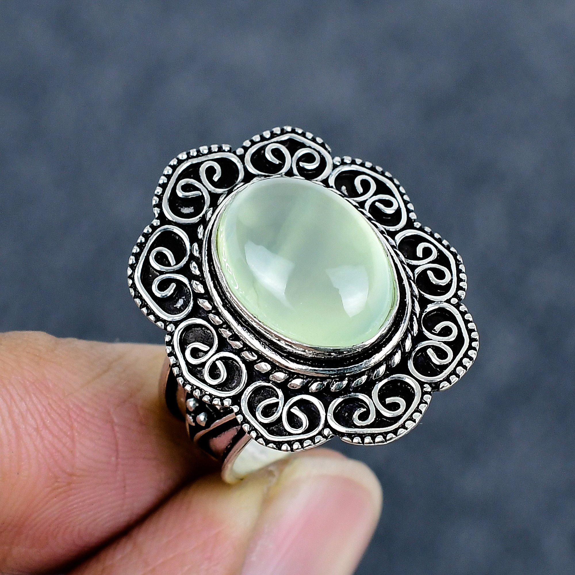 Citrino Gemma Fatto a Mano 925 Pendente Argento Sterling Per