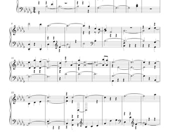 Quiet Evening Piano Sheet Music – Easy & Relaxing Solo Piano for Beginners
