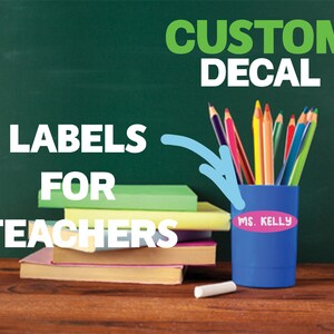 100 Personalized Waterproof Name Labels – Skinny School Supply Stickers – Durable Dishwasher Safe for Kids, Water Bottles & More