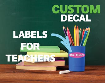 Personalized Waterproof Name Labels: Skinny School Supply Stickers