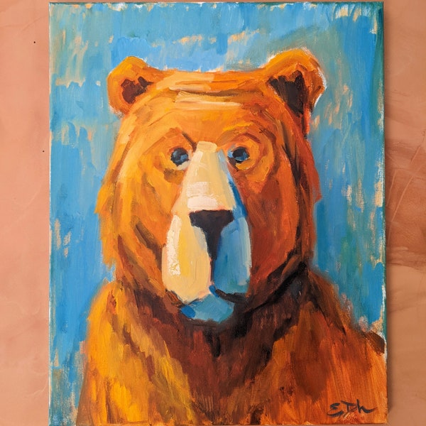 Bear Painting Etsy