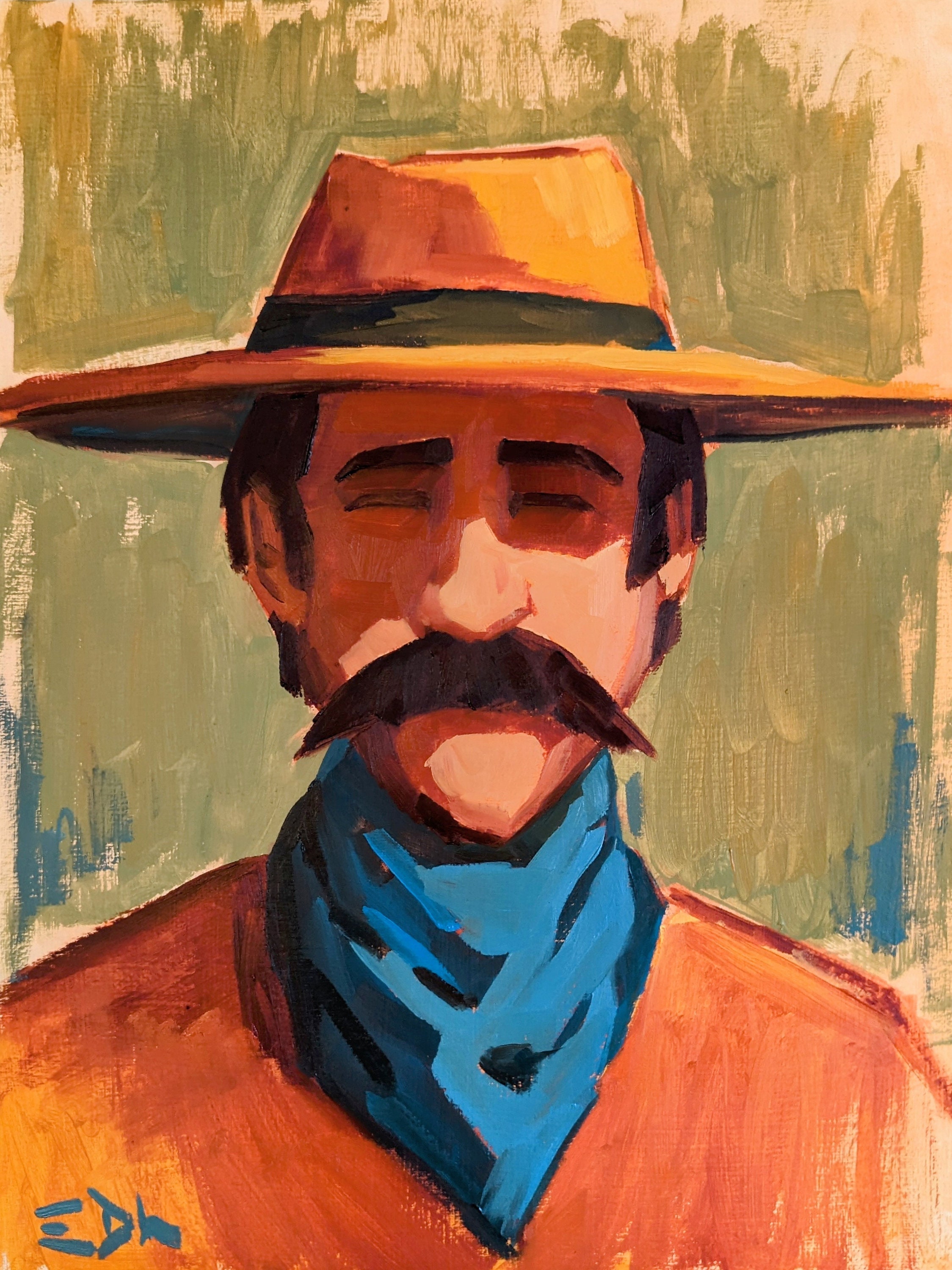 original oil painting + prints, "lardeo hustler" | cowboy painting, western painting, cowboy art, western oil painting