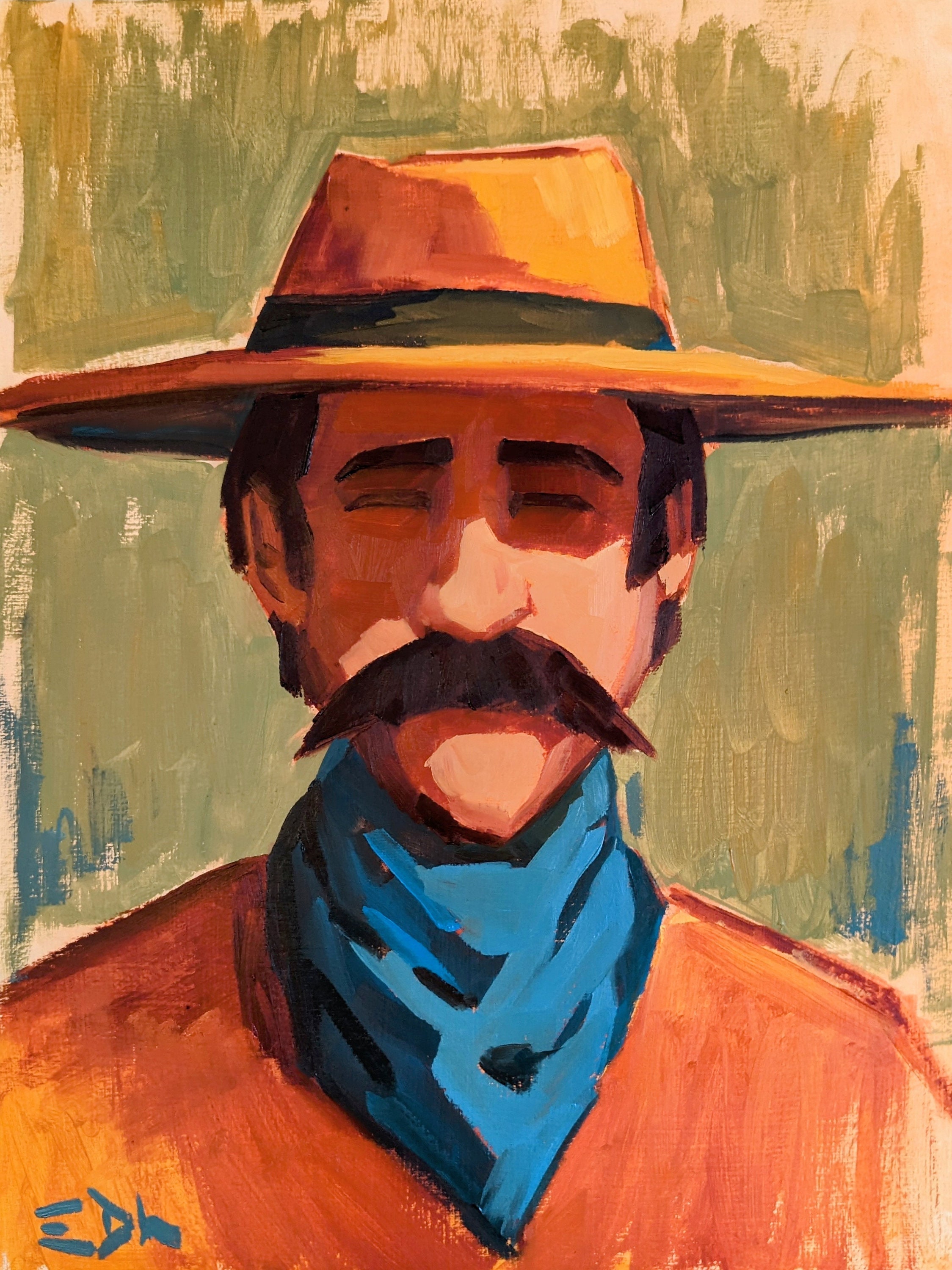 original oil painting + prints, "lardeo hustler" | cowboy painting, western painting, cowboy art, western oil painting